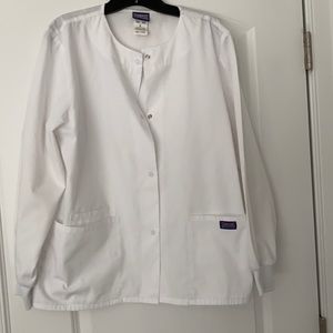 White Cherokee Workwear Women's Scrub Warm Up Nursing Jacket Coat -Size Small-